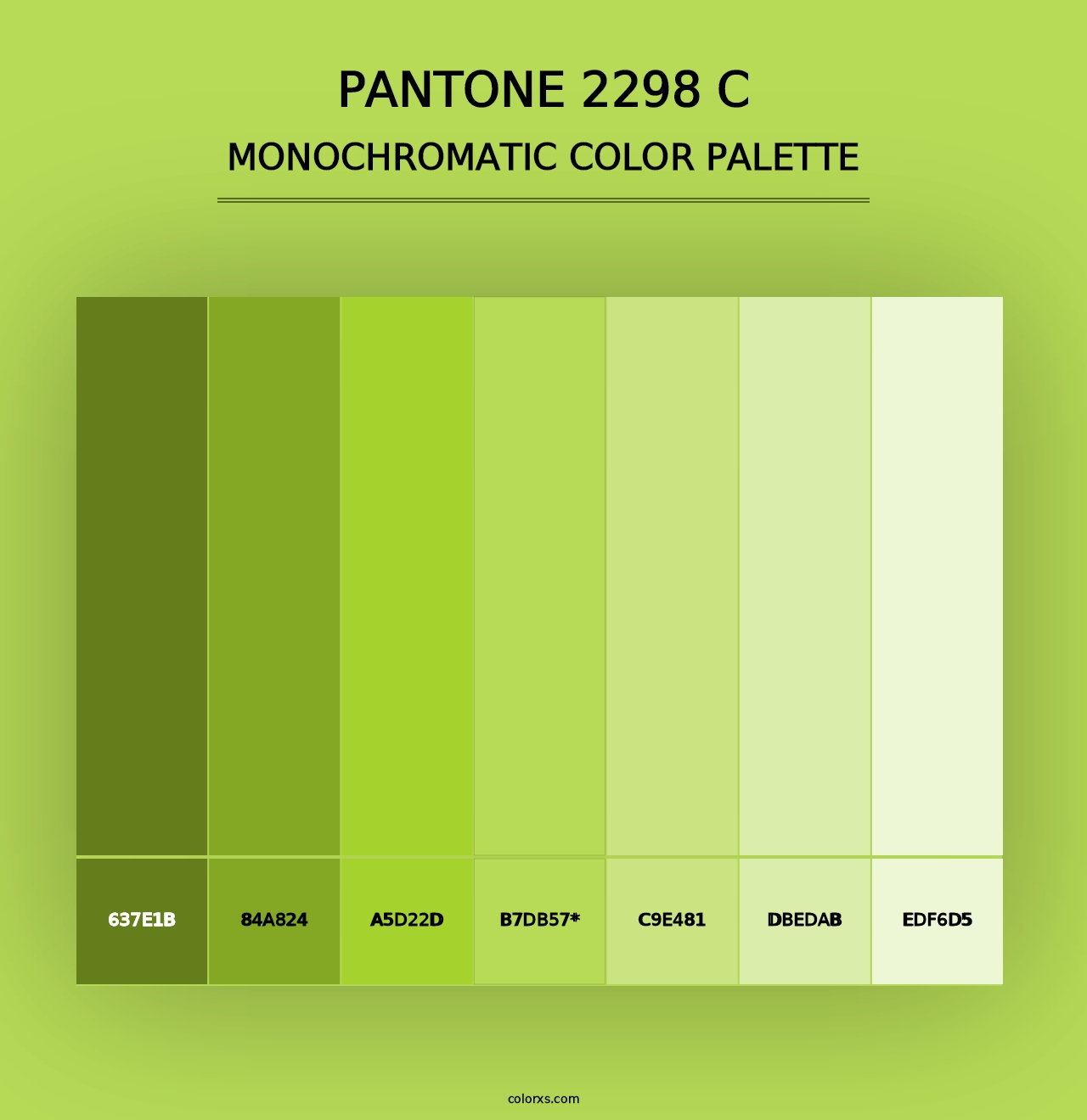 PANTONE 2298 C - Monochromatic Color Palette