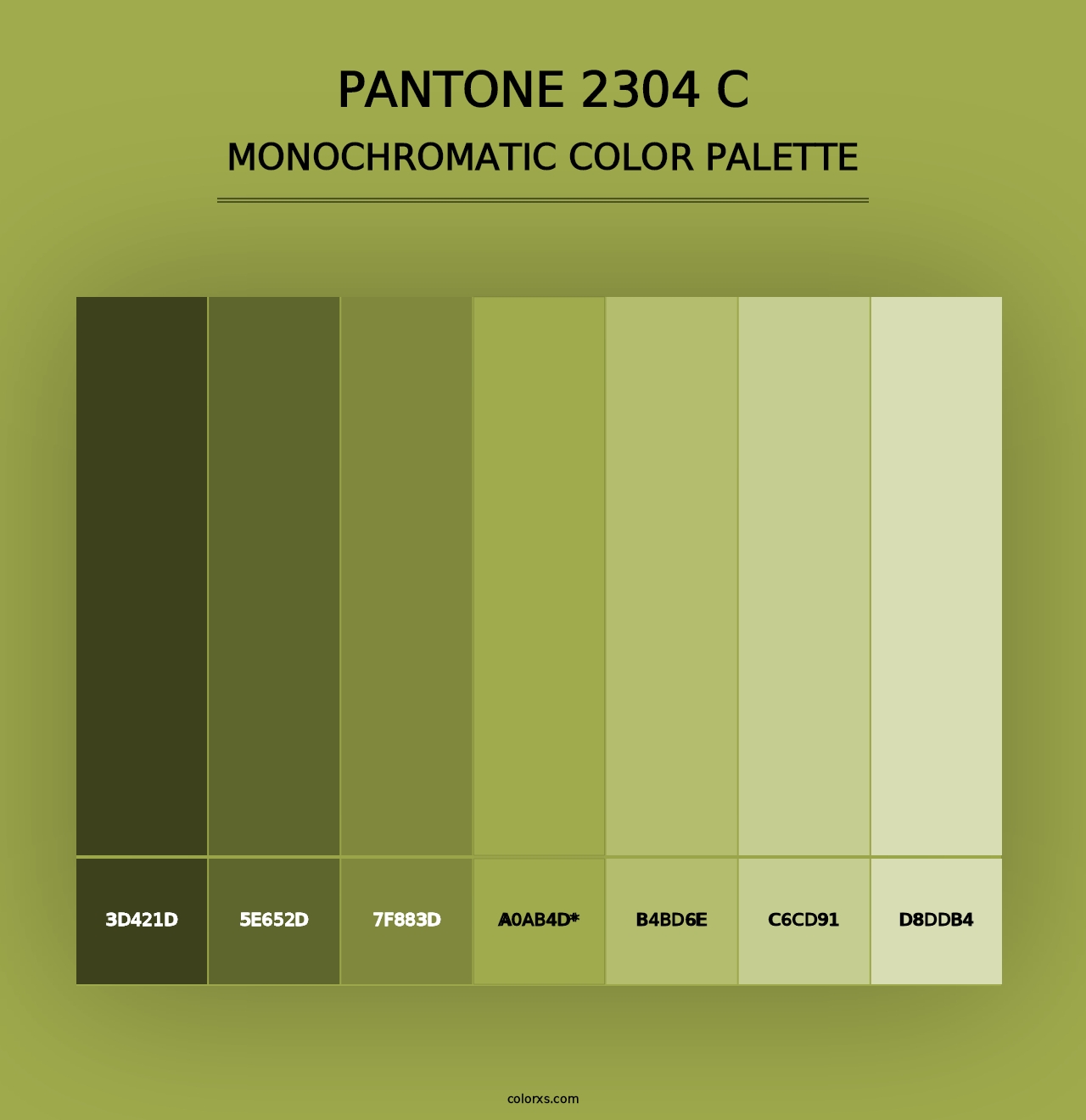 PANTONE 2304 C - Monochromatic Color Palette