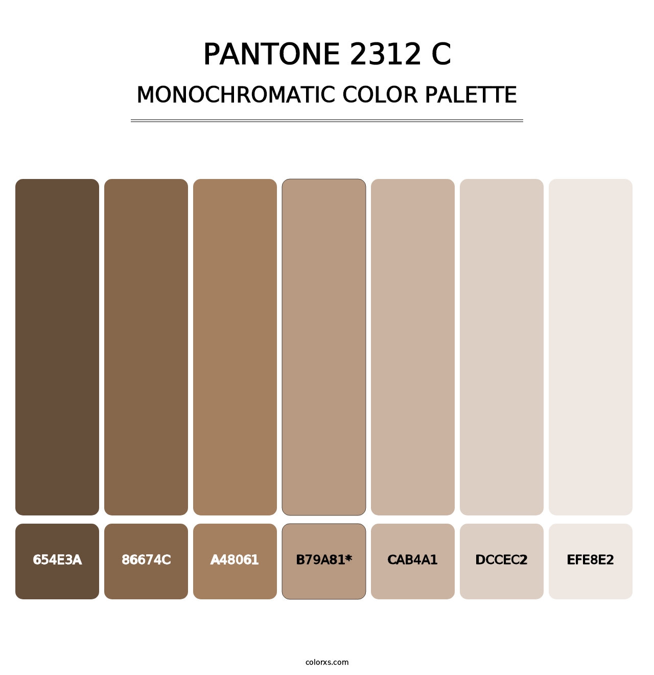 PANTONE 2312 C - Monochromatic Color Palette