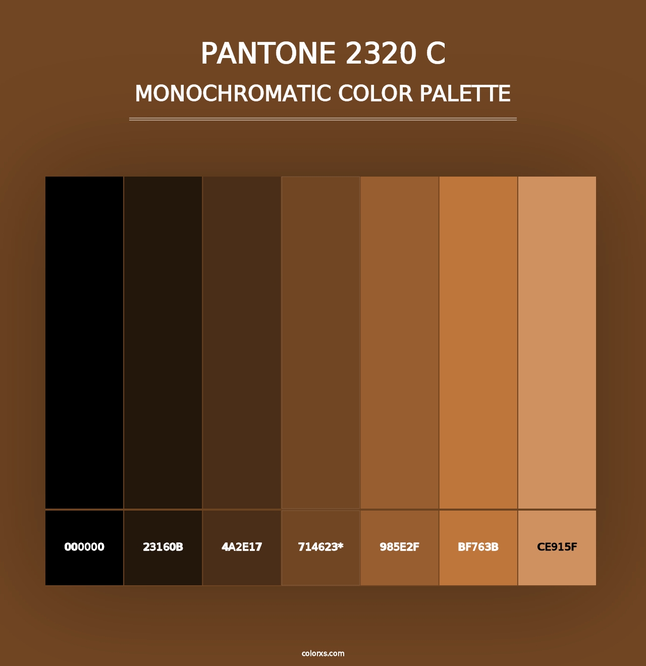 PANTONE 2320 C - Monochromatic Color Palette