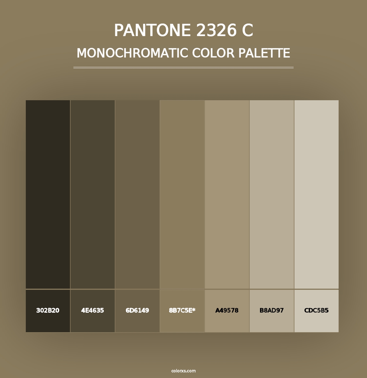 PANTONE 2326 C - Monochromatic Color Palette