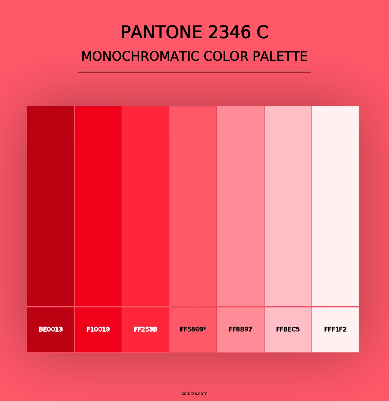 PANTONE 2346 C - Monochromatic Color Palette