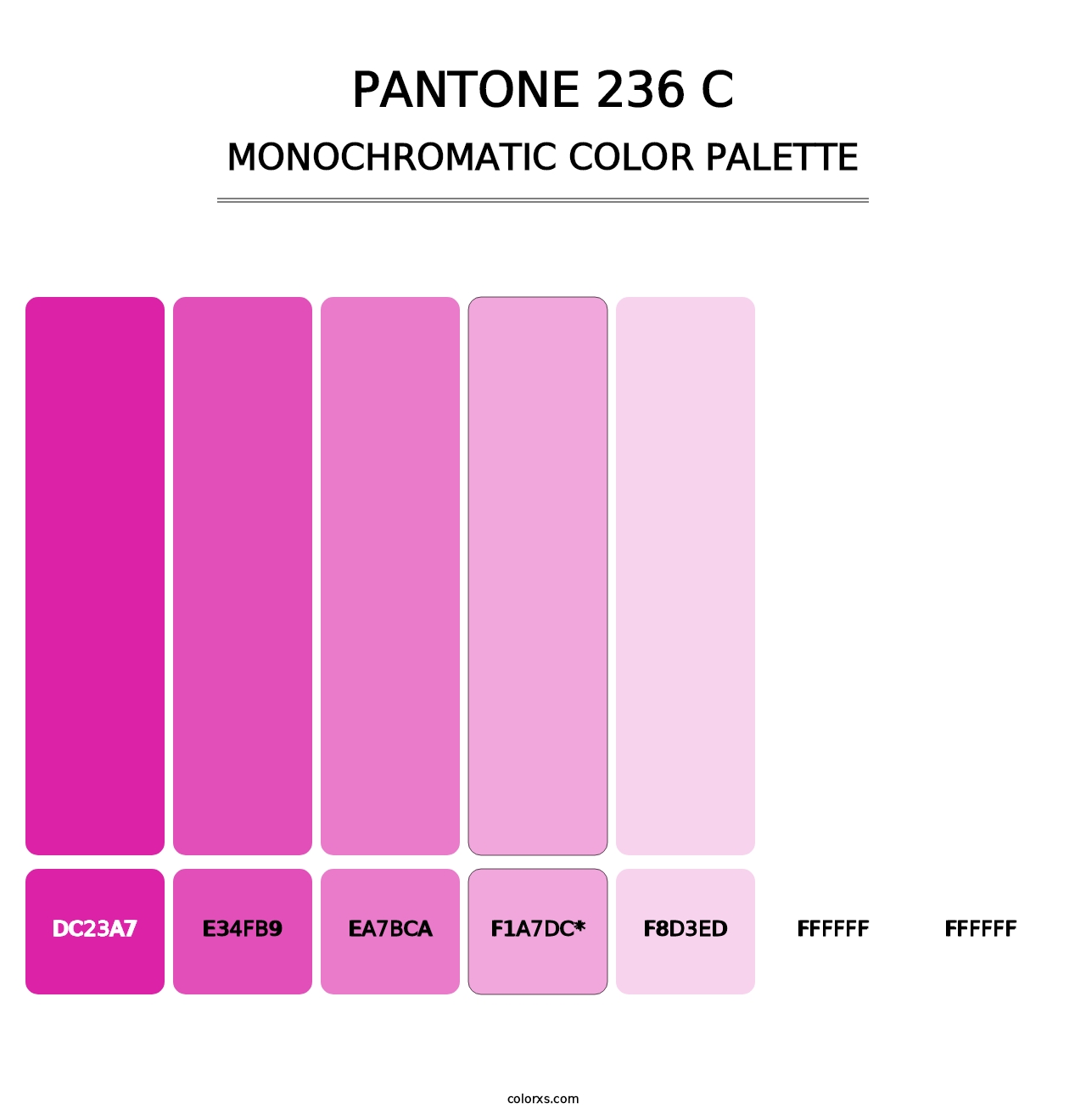 PANTONE 236 C - Monochromatic Color Palette