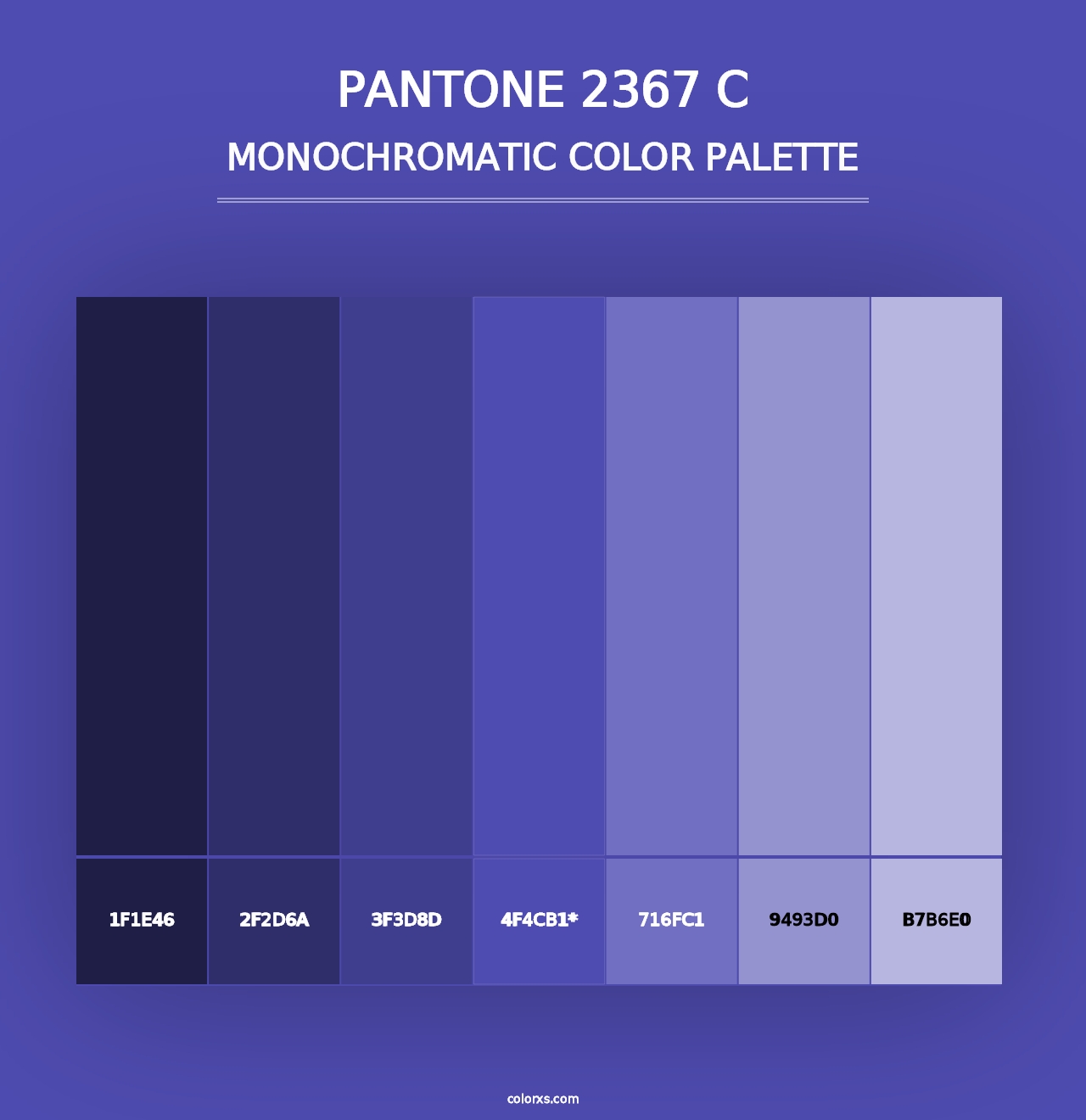 PANTONE 2367 C - Monochromatic Color Palette