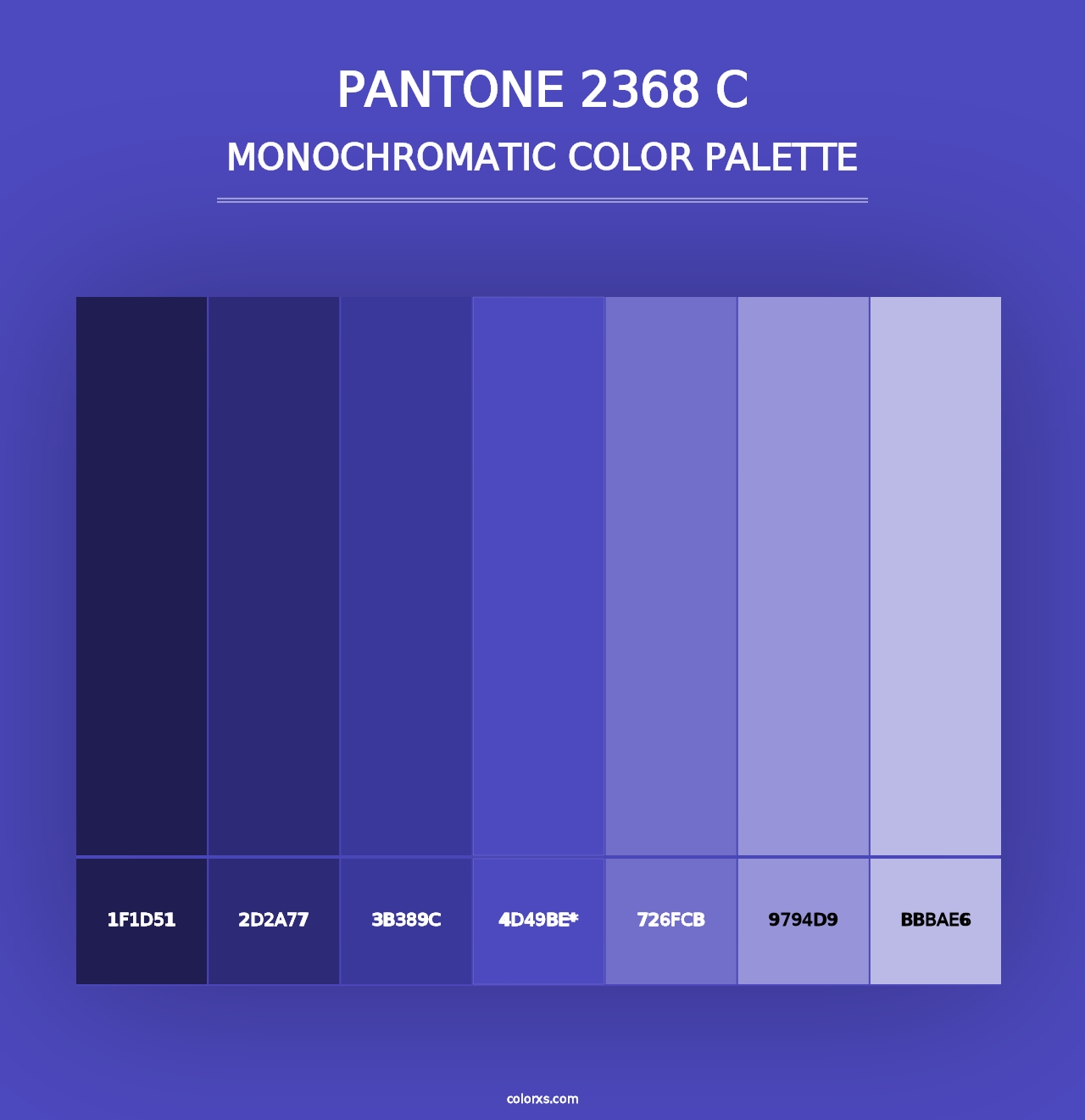 PANTONE 2368 C - Monochromatic Color Palette