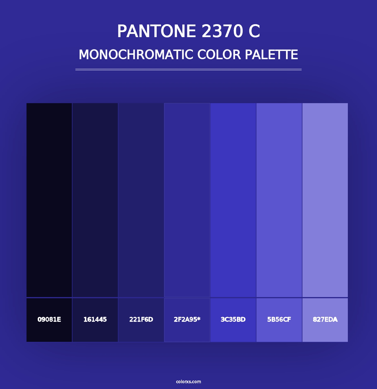 PANTONE 2370 C - Monochromatic Color Palette