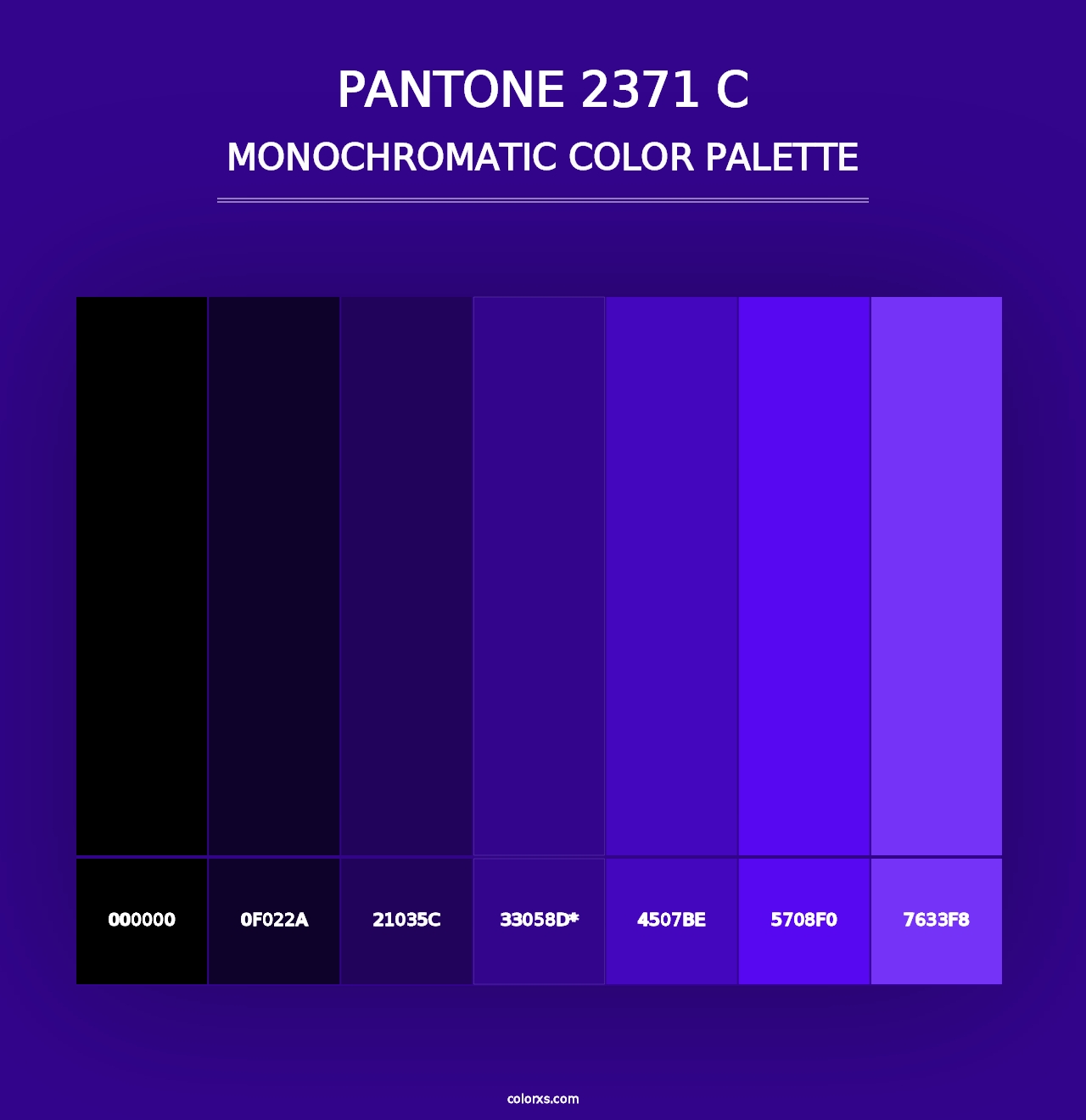 PANTONE 2371 C - Monochromatic Color Palette