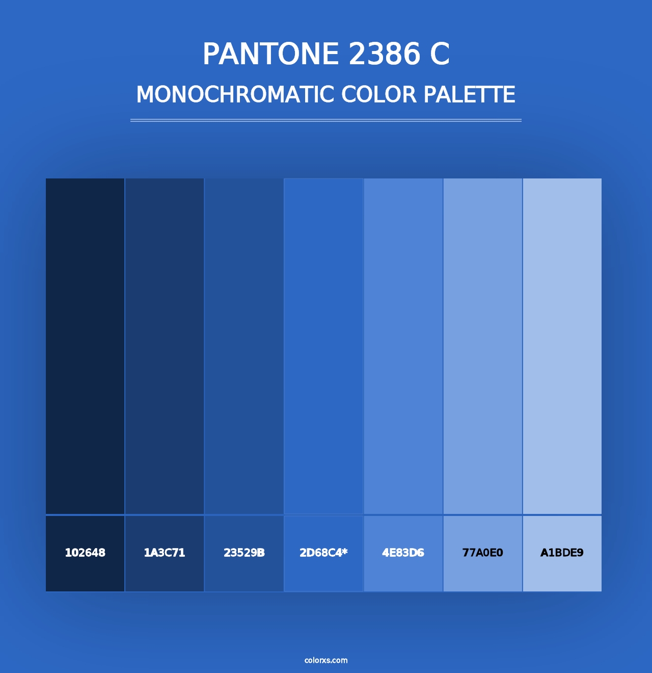 PANTONE 2386 C - Monochromatic Color Palette