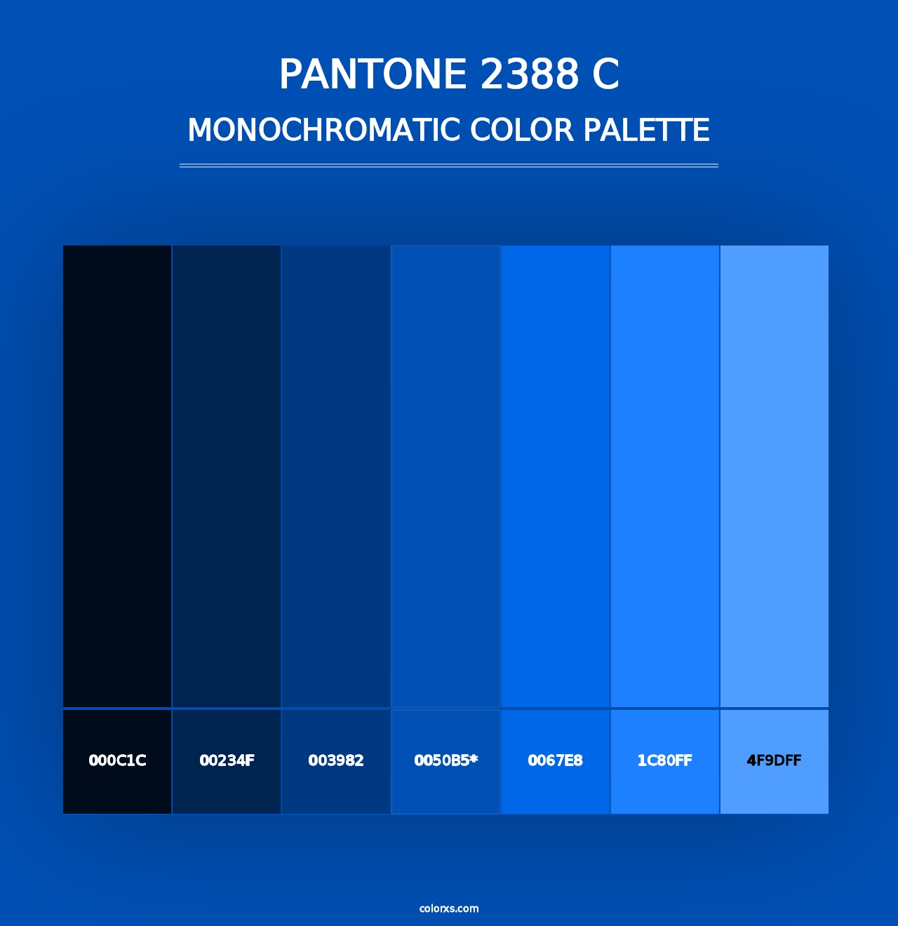 PANTONE 2388 C - Monochromatic Color Palette