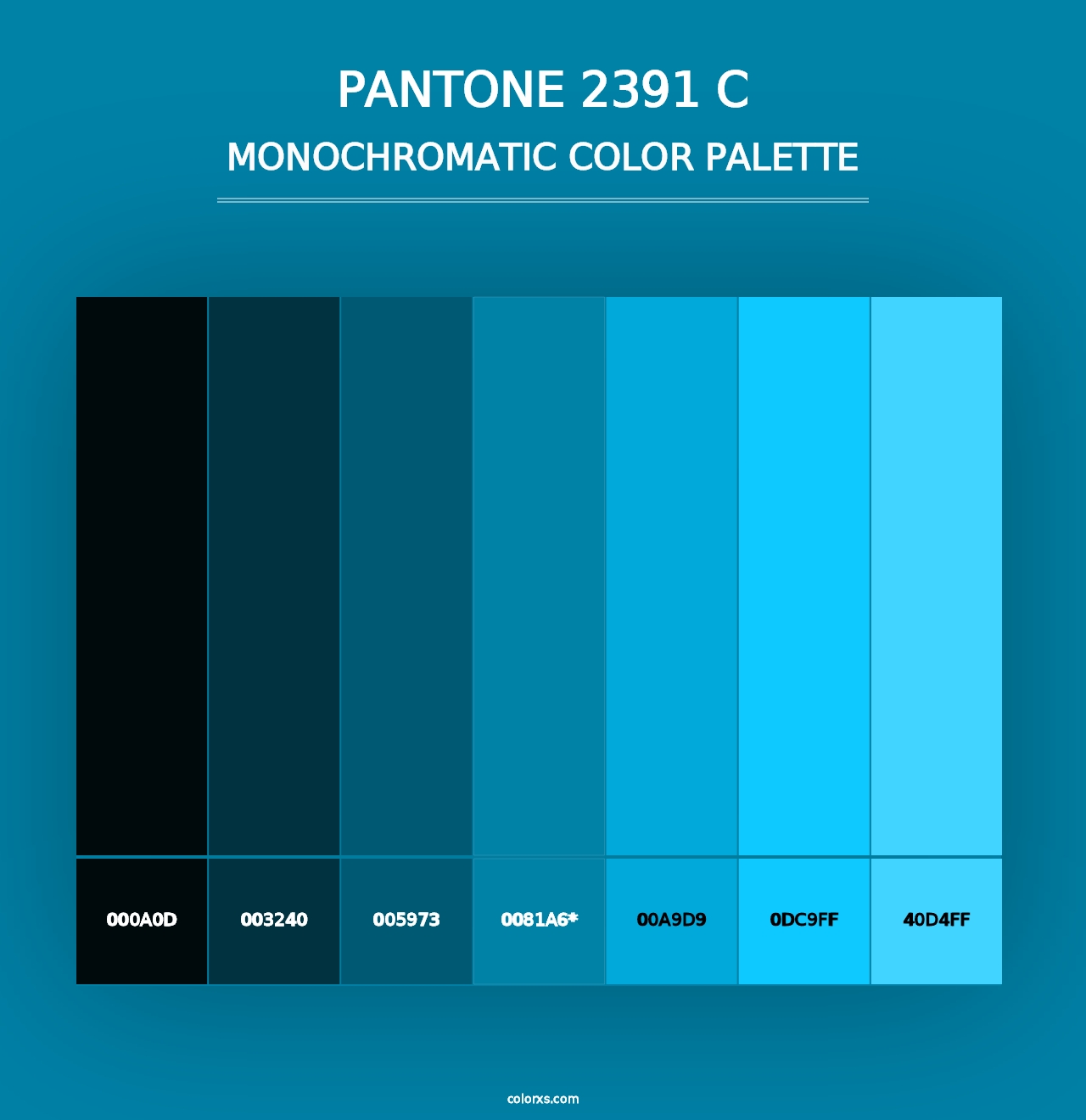 PANTONE 2391 C - Monochromatic Color Palette