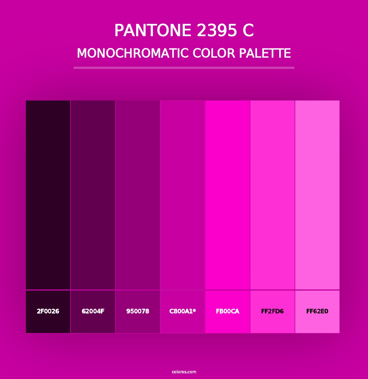 PANTONE 2395 C - Monochromatic Color Palette