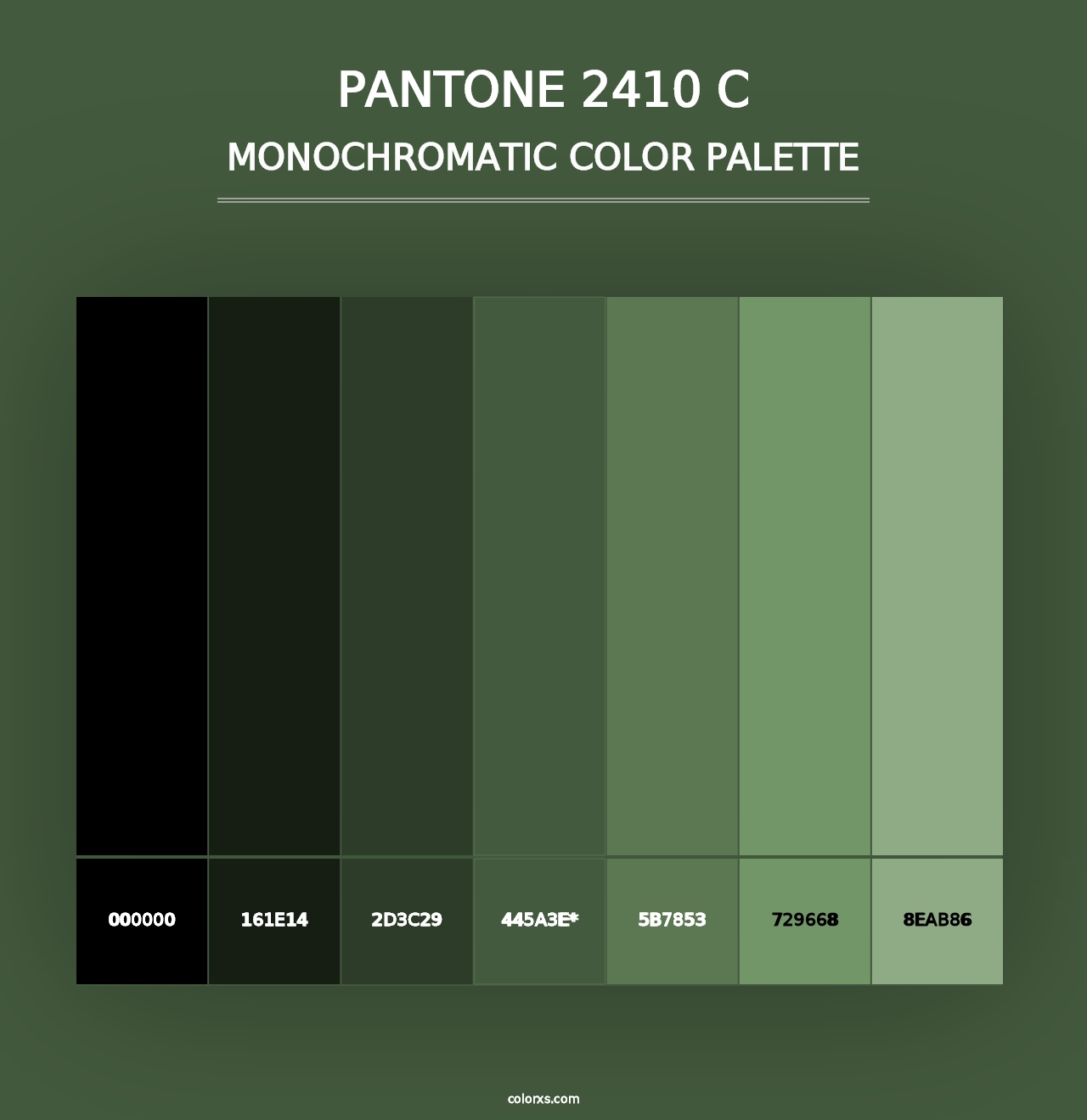 PANTONE 2410 C - Monochromatic Color Palette