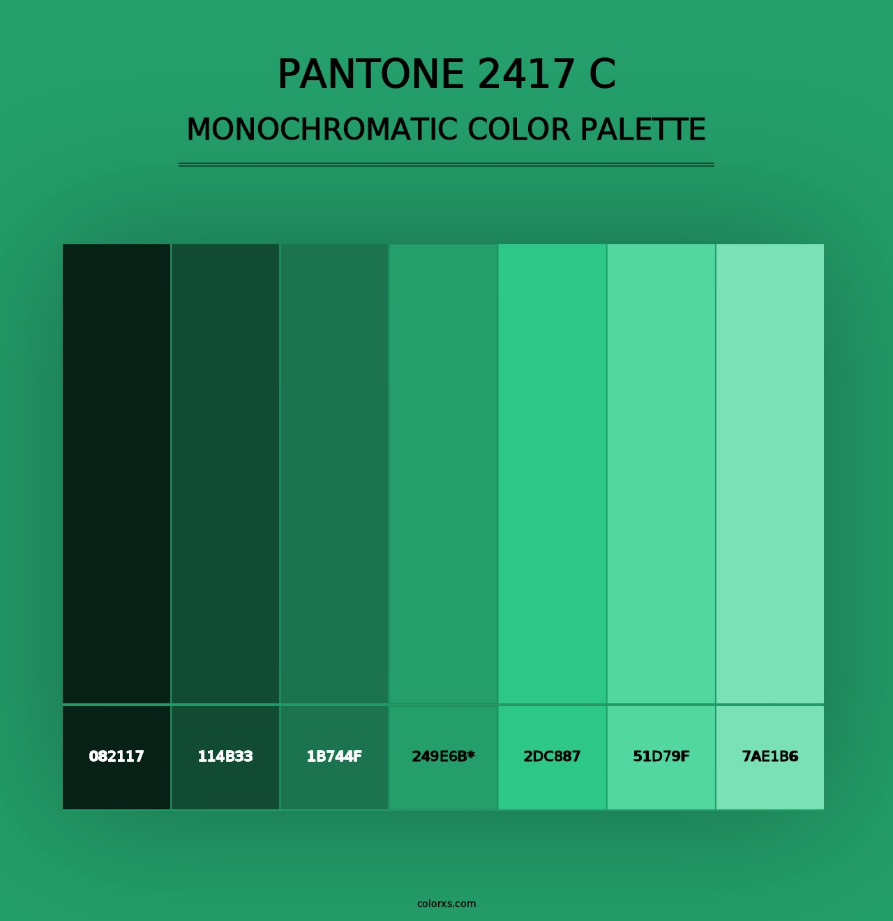 PANTONE 2417 C - Monochromatic Color Palette