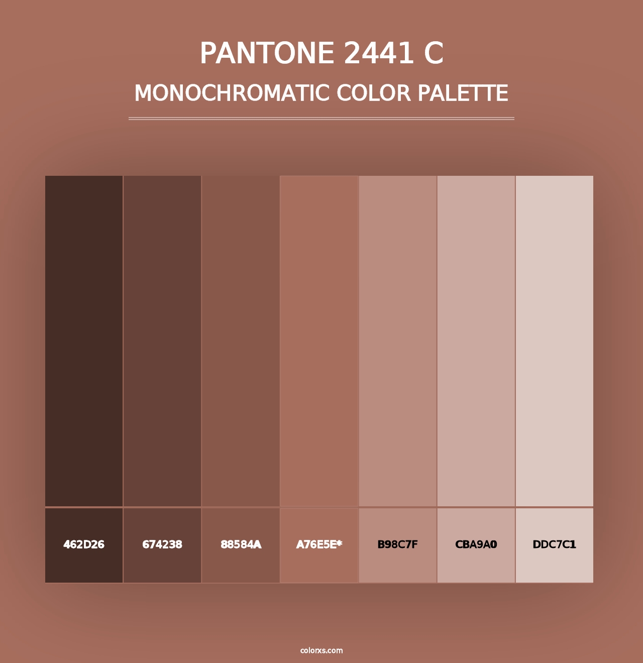 PANTONE 2441 C - Monochromatic Color Palette