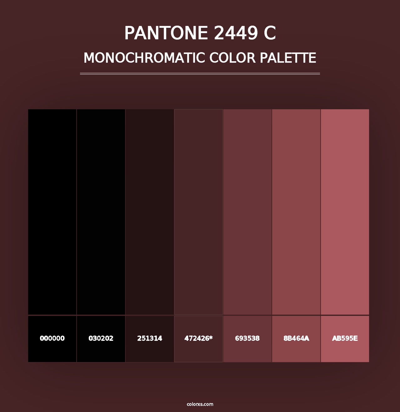 PANTONE 2449 C - Monochromatic Color Palette