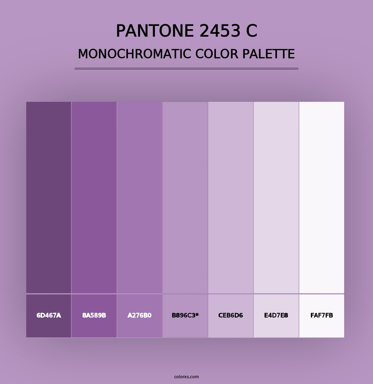 PANTONE 2453 C - Monochromatic Color Palette