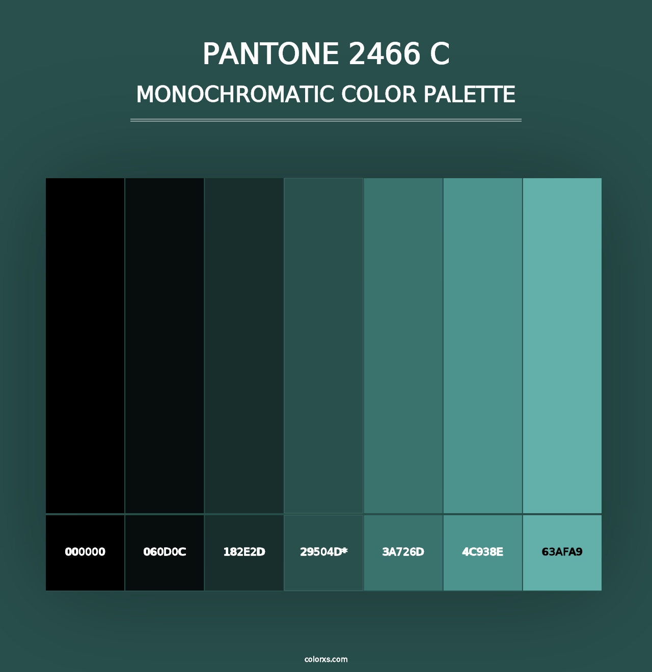 PANTONE 2466 C - Monochromatic Color Palette