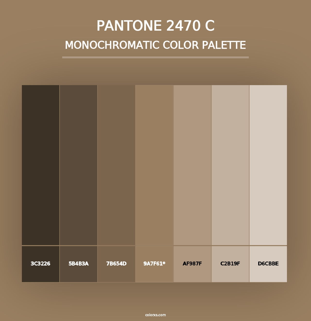 PANTONE 2470 C - Monochromatic Color Palette