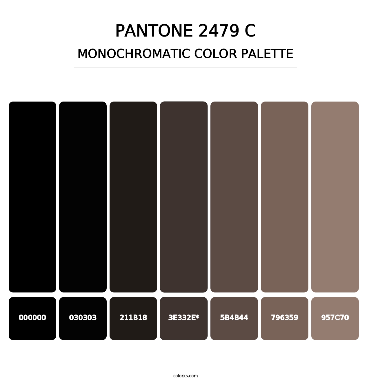 PANTONE 2479 C - Monochromatic Color Palette