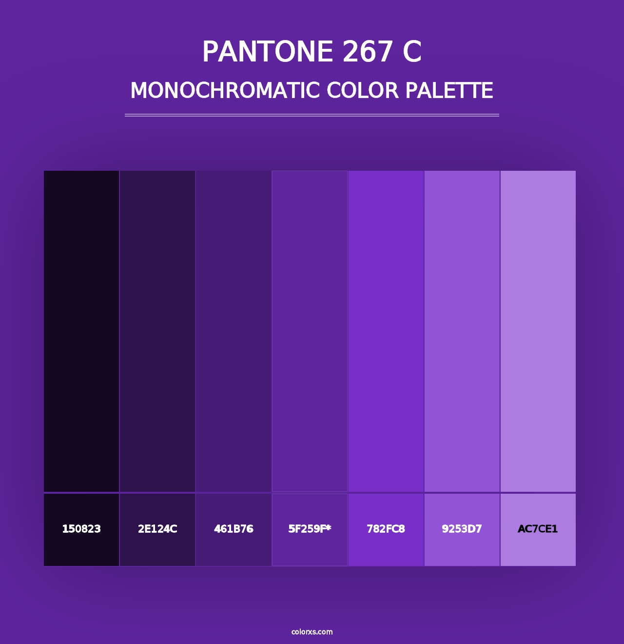 PANTONE 267 C - Monochromatic Color Palette