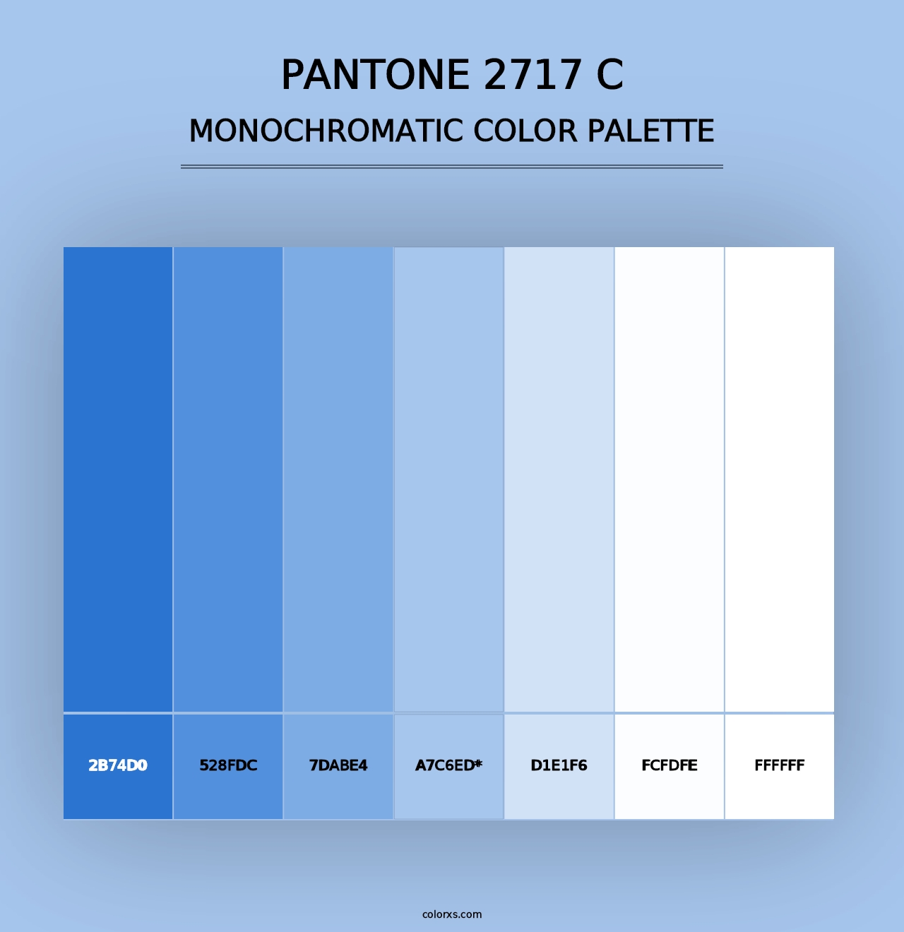 PANTONE 2717 C - Monochromatic Color Palette