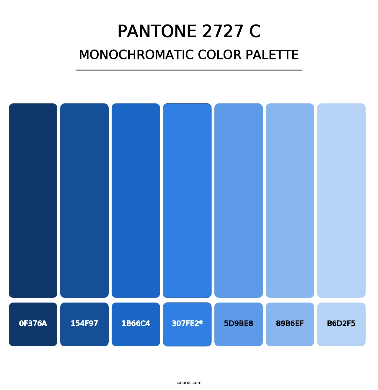 PANTONE 2727 C - Monochromatic Color Palette