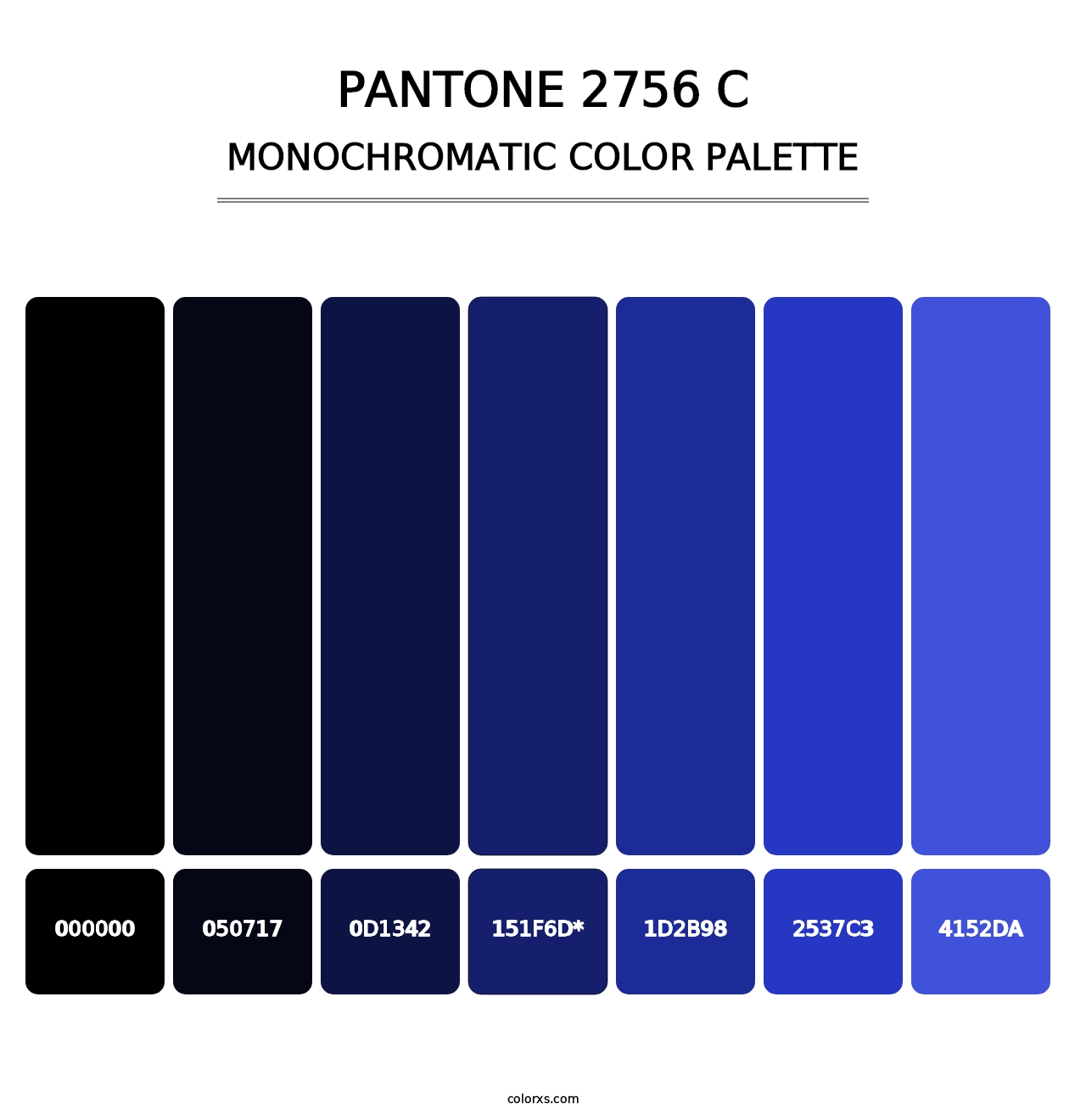 PANTONE 2756 C - Monochromatic Color Palette