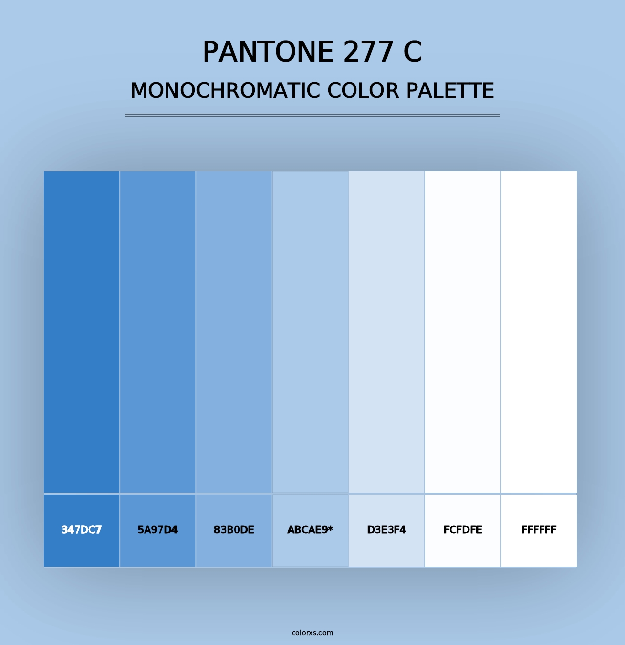 PANTONE 277 C - Monochromatic Color Palette