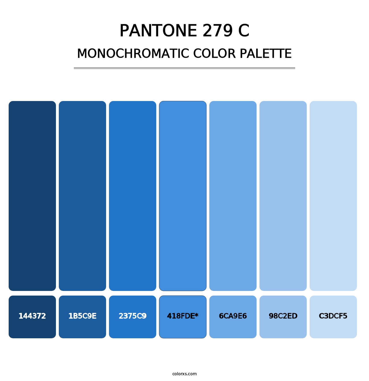 PANTONE 279 C - Monochromatic Color Palette