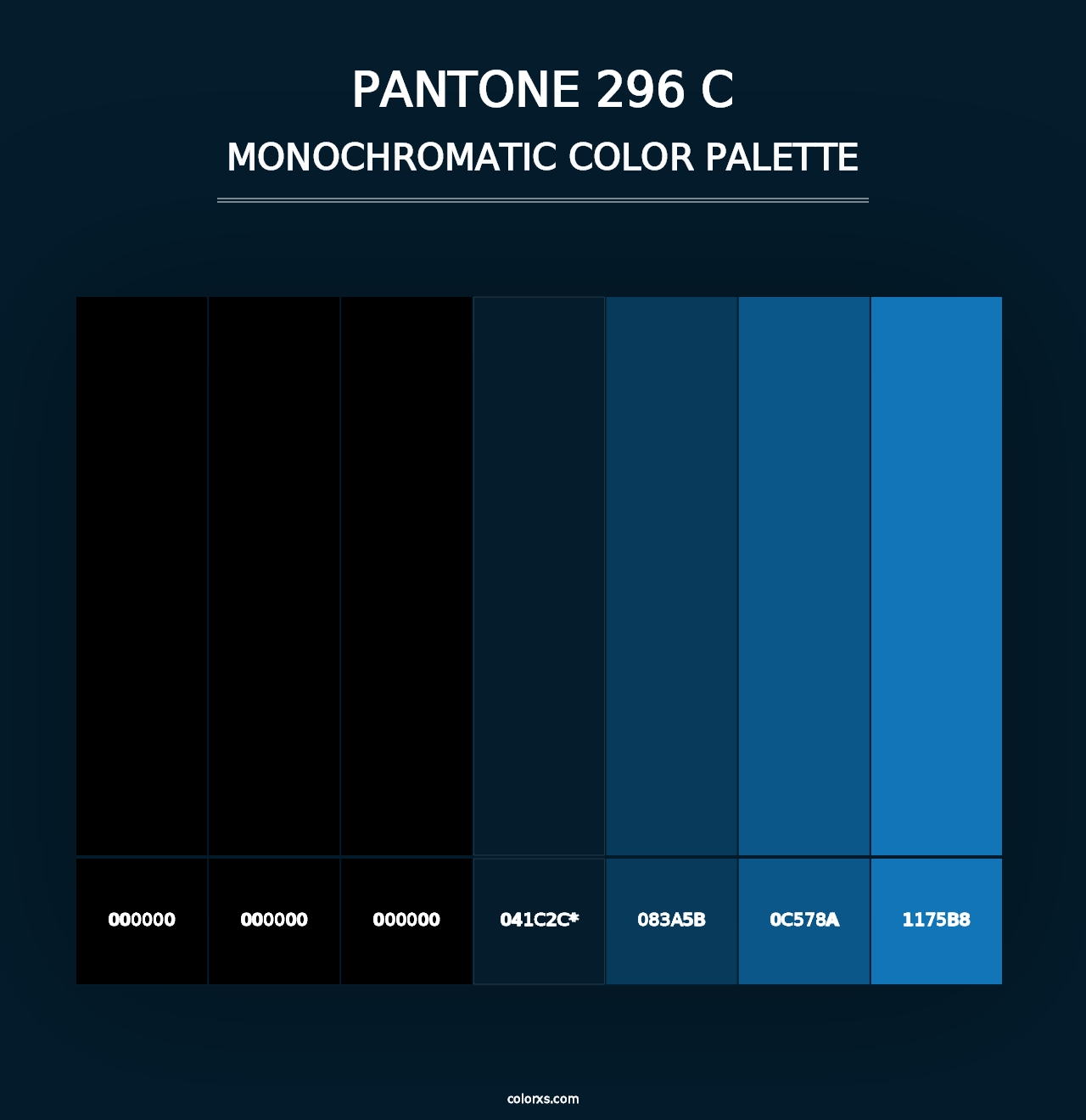 PANTONE 296 C - Monochromatic Color Palette