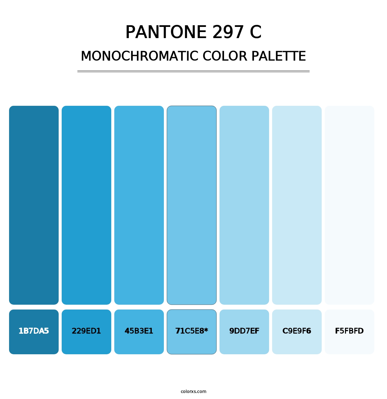 PANTONE 297 C - Monochromatic Color Palette