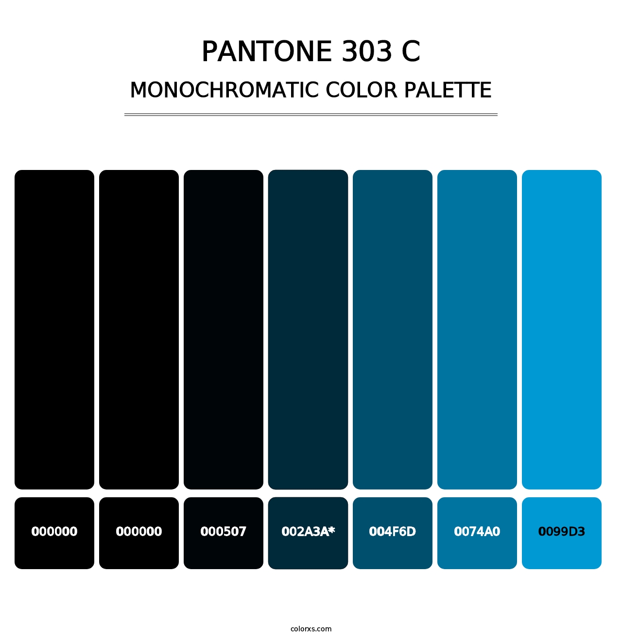 PANTONE 303 C - Monochromatic Color Palette