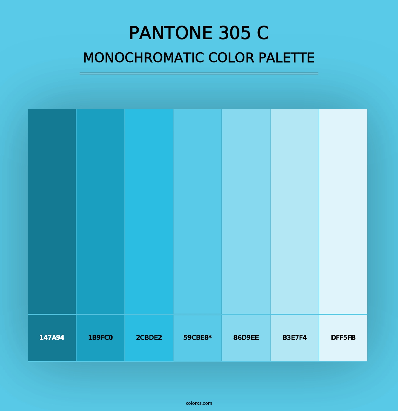 PANTONE 305 C - Monochromatic Color Palette