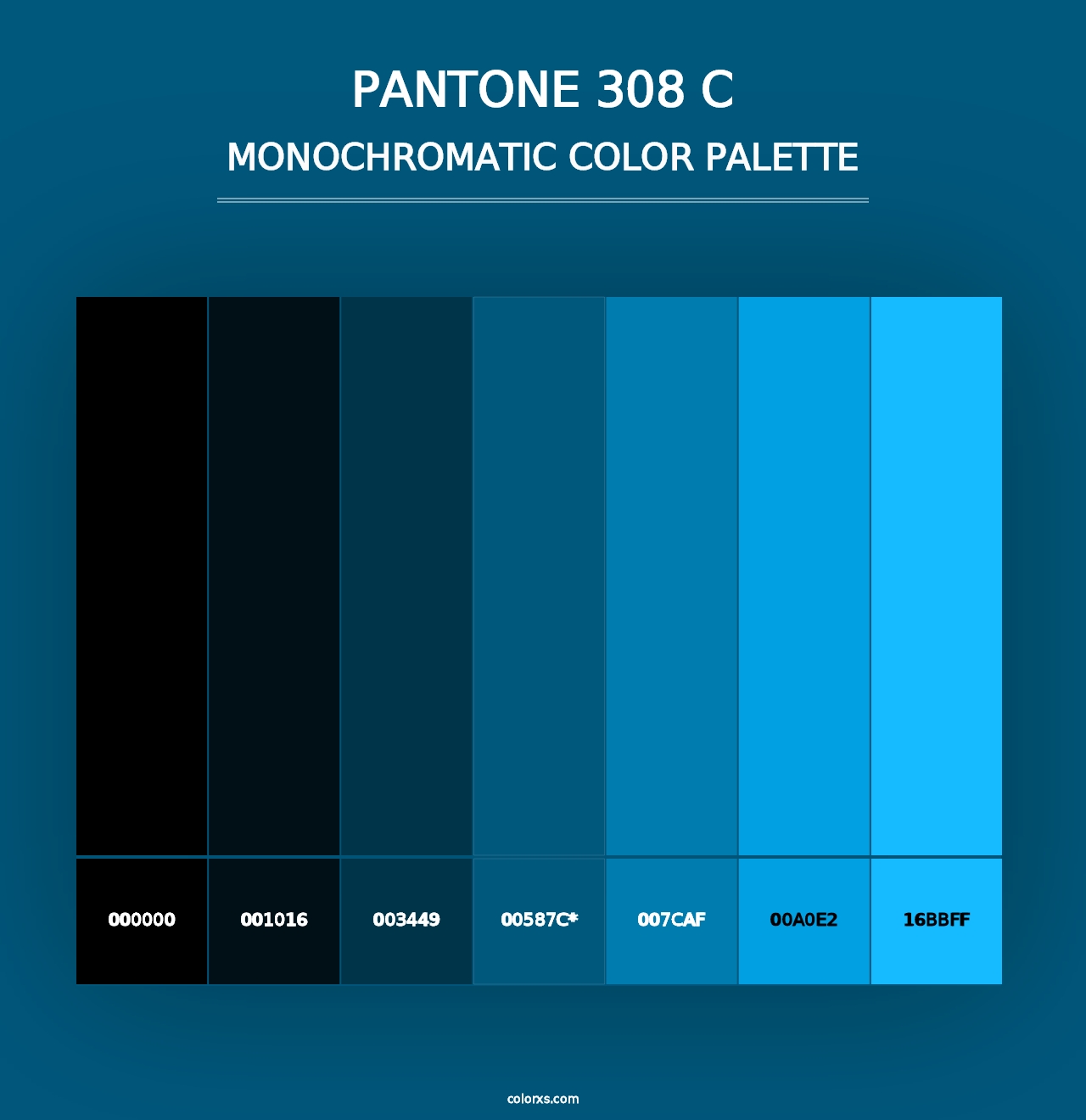 PANTONE 308 C - Monochromatic Color Palette