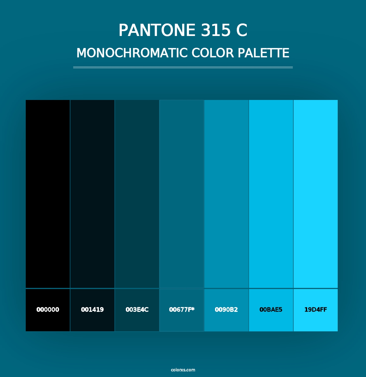 PANTONE 315 C - Monochromatic Color Palette