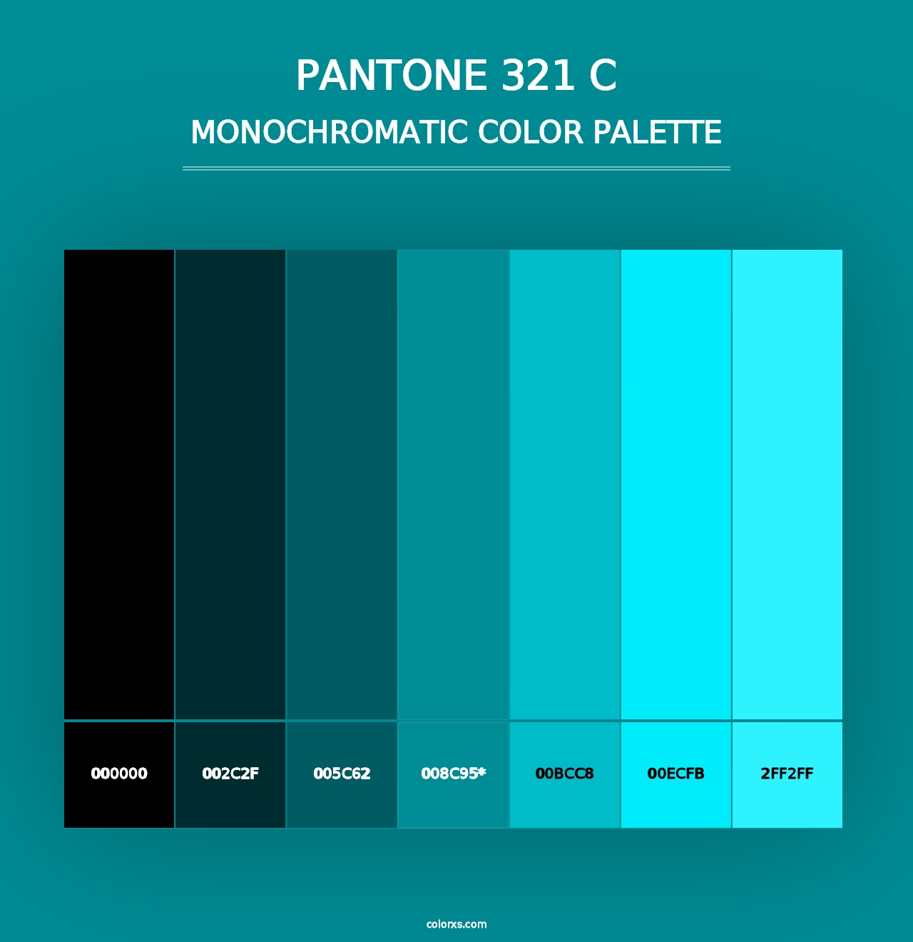 PANTONE 321 C - Monochromatic Color Palette