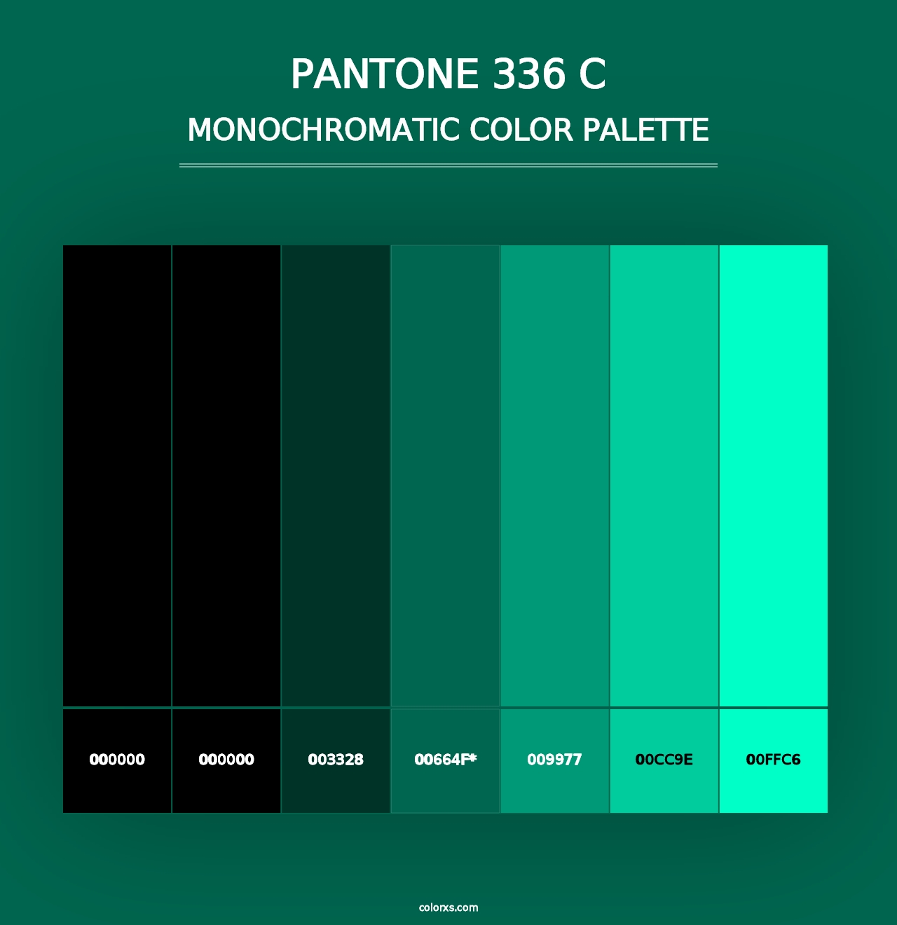 PANTONE 336 C - Monochromatic Color Palette