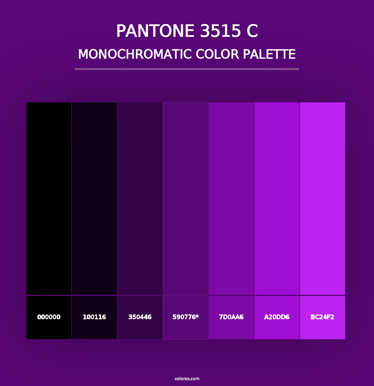 PANTONE 3515 C - Monochromatic Color Palette