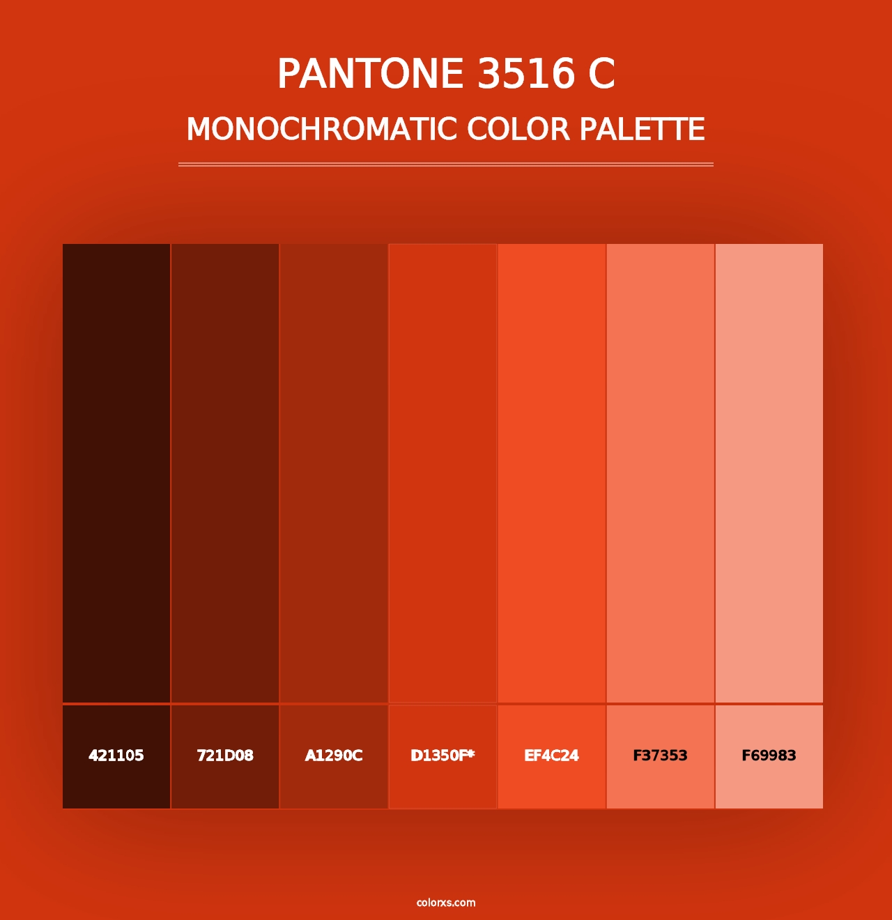 PANTONE 3516 C - Monochromatic Color Palette