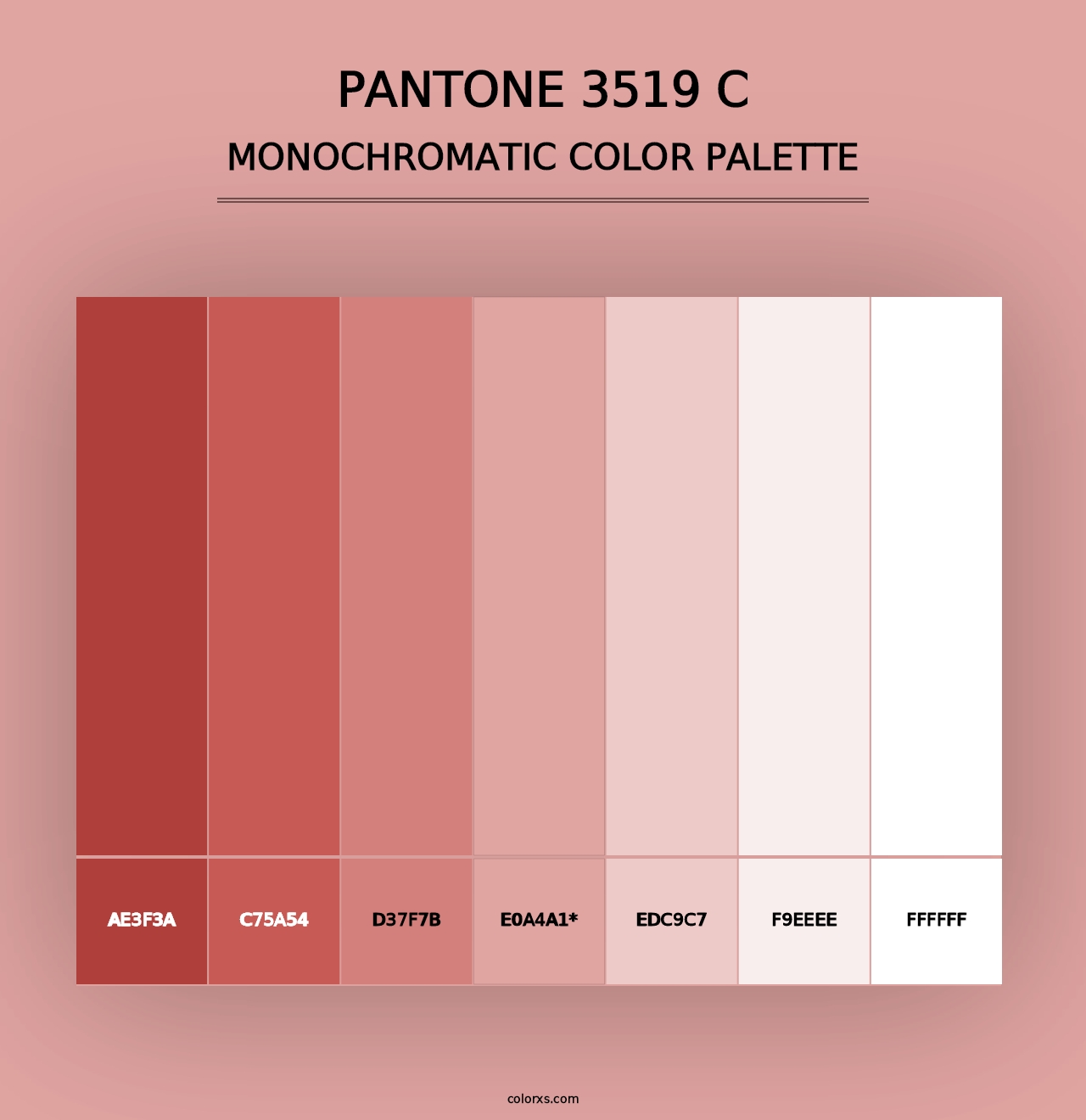 PANTONE 3519 C - Monochromatic Color Palette