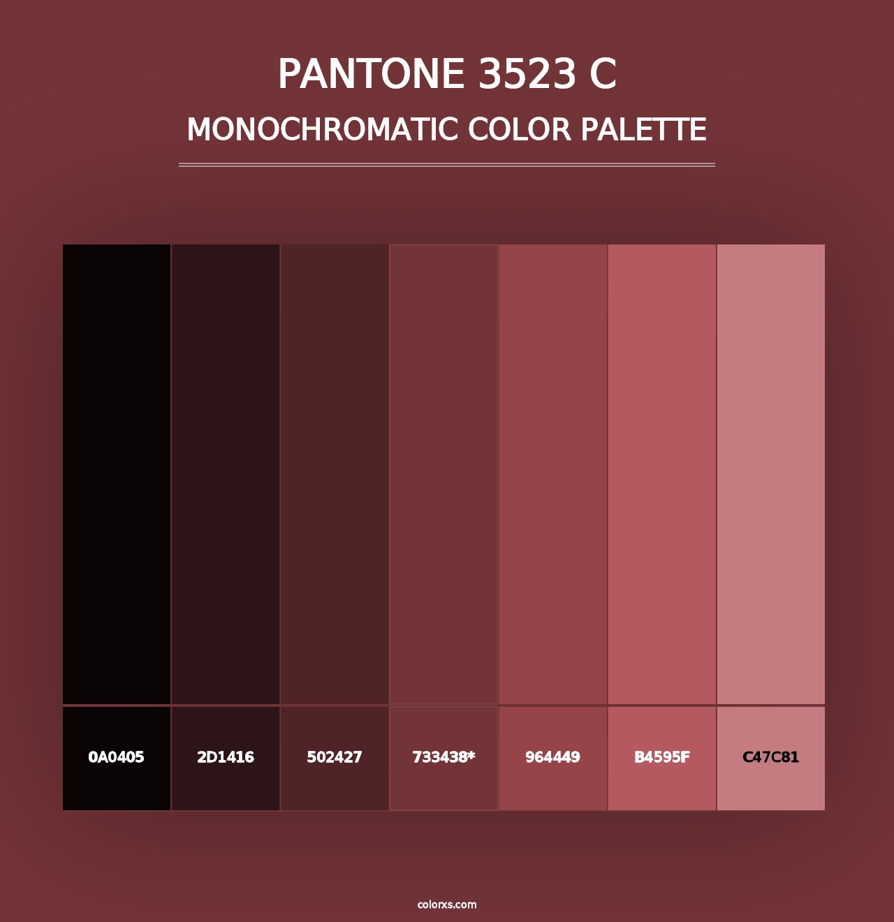 PANTONE 3523 C - Monochromatic Color Palette