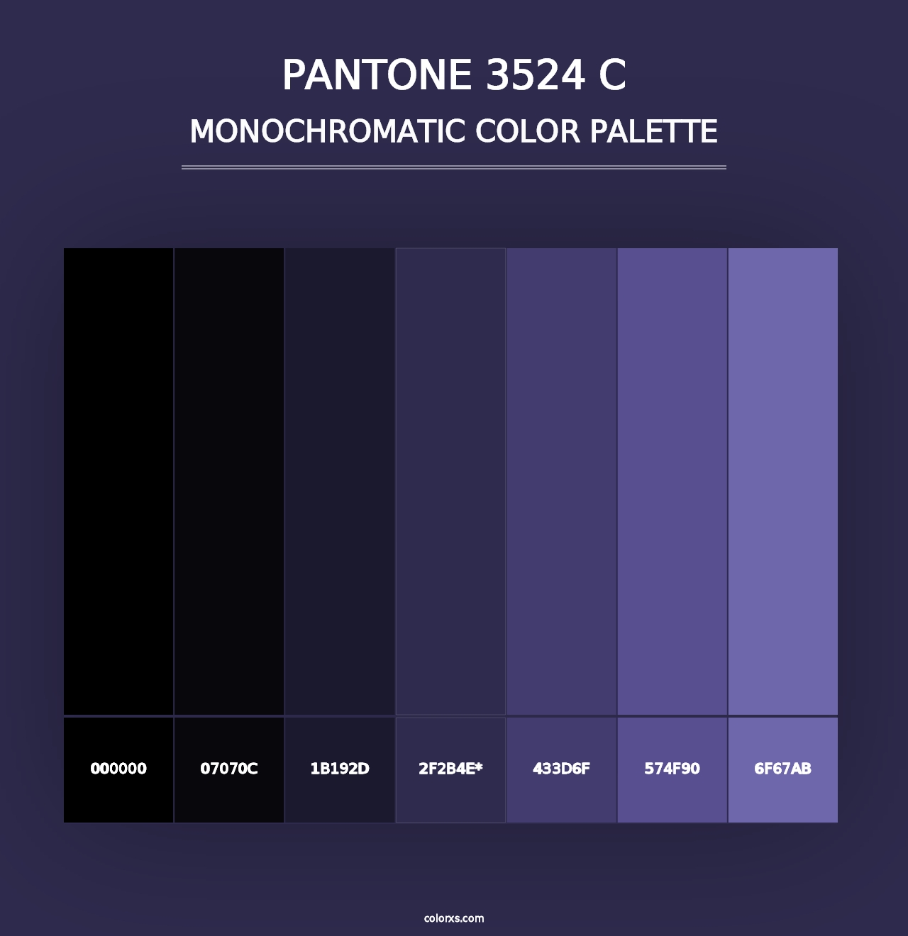 PANTONE 3524 C - Monochromatic Color Palette