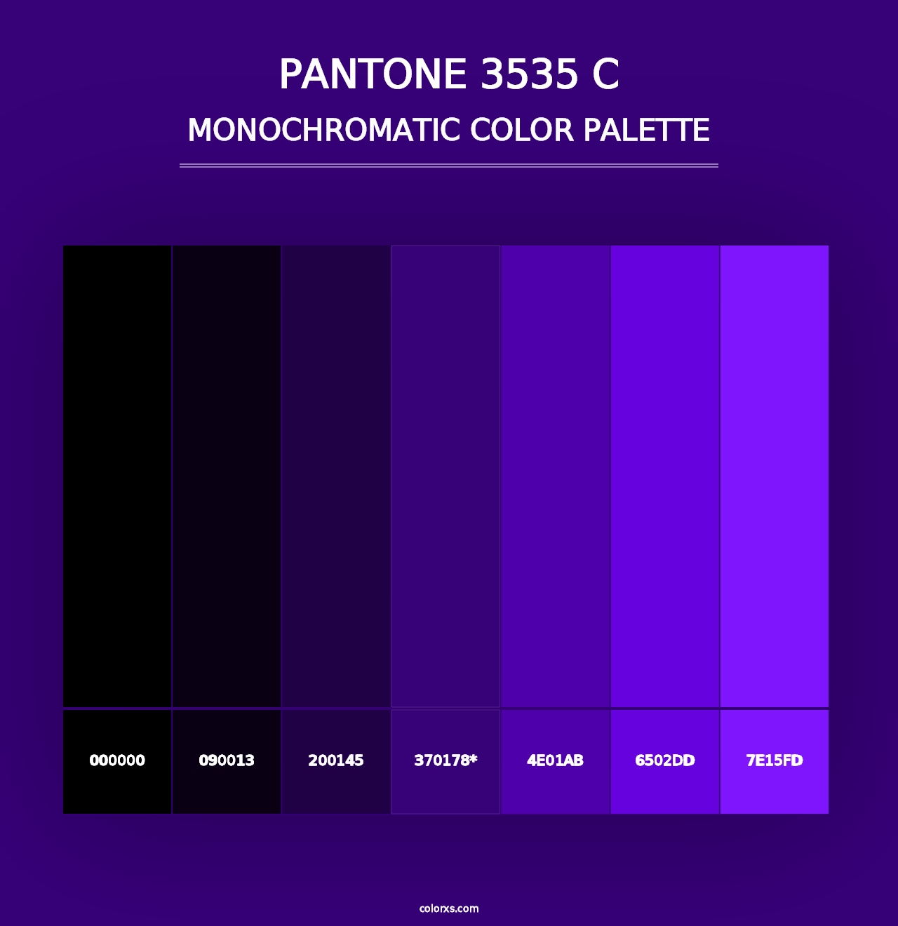 PANTONE 3535 C - Monochromatic Color Palette