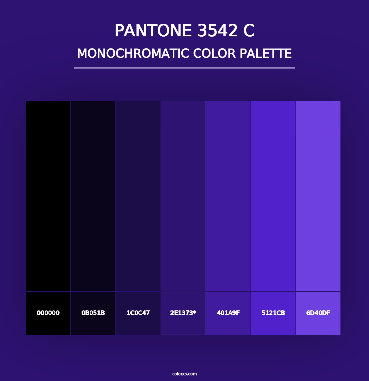 PANTONE 3542 C - Monochromatic Color Palette