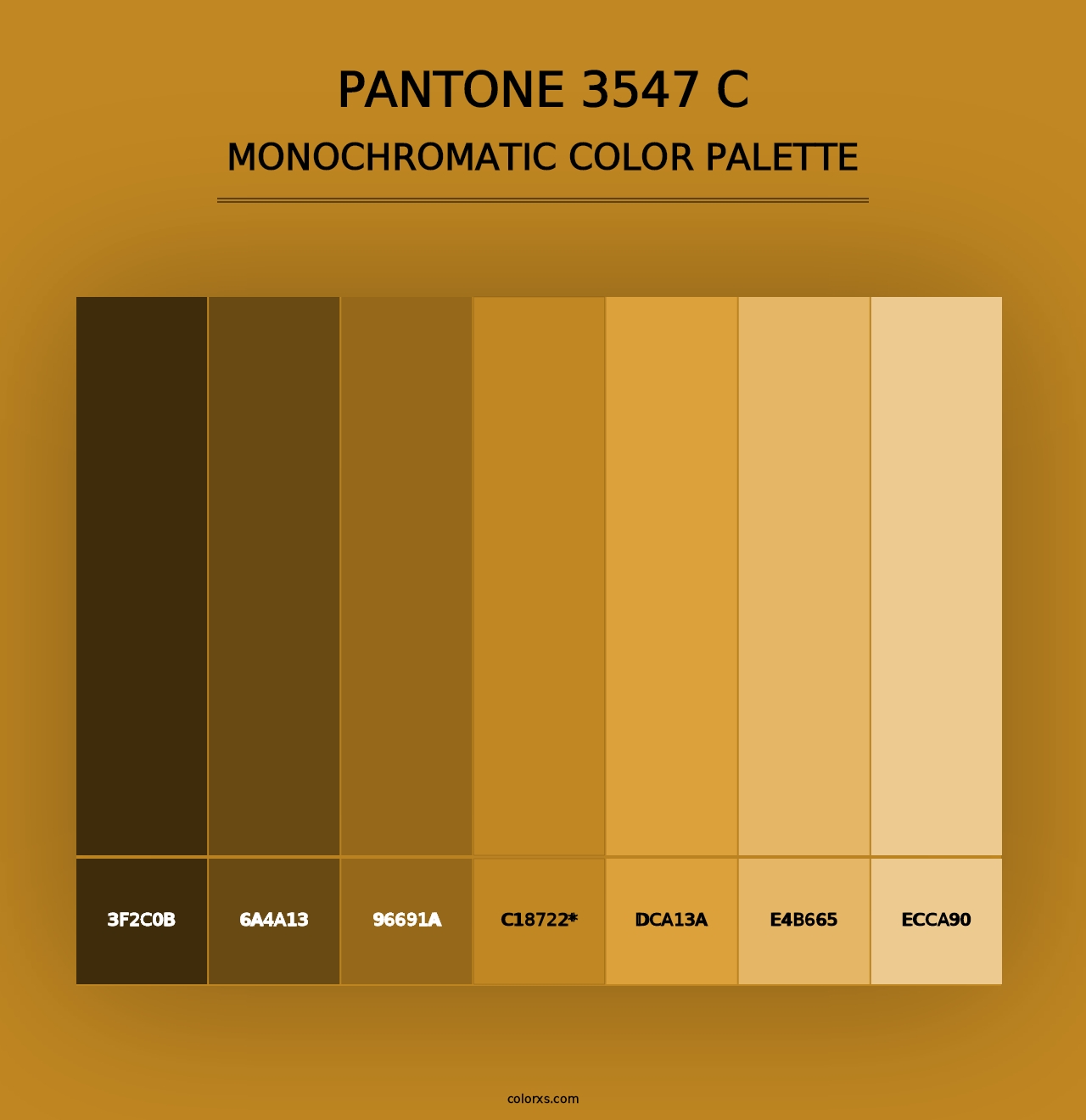 PANTONE 3547 C - Monochromatic Color Palette