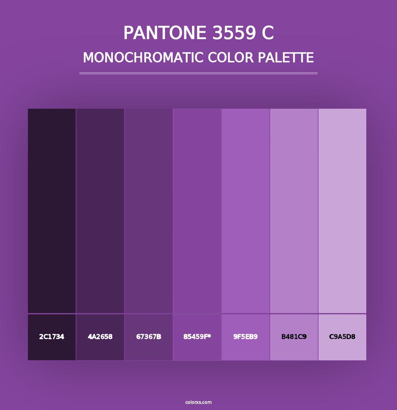 PANTONE 3559 C - Monochromatic Color Palette