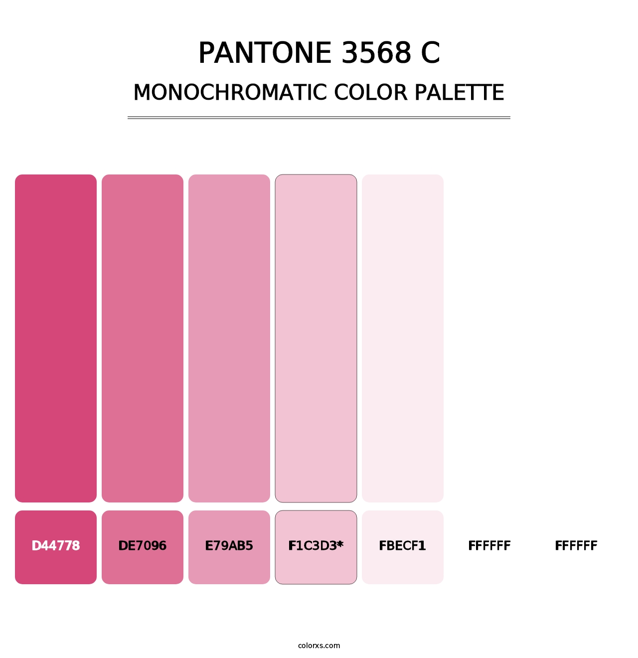 PANTONE 3568 C - Monochromatic Color Palette