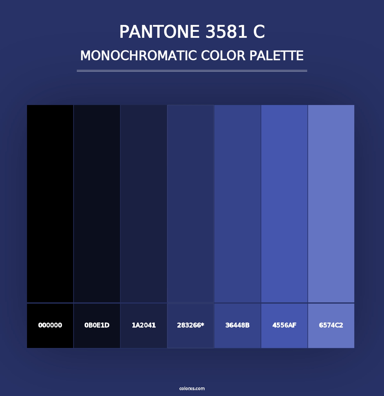 PANTONE 3581 C - Monochromatic Color Palette