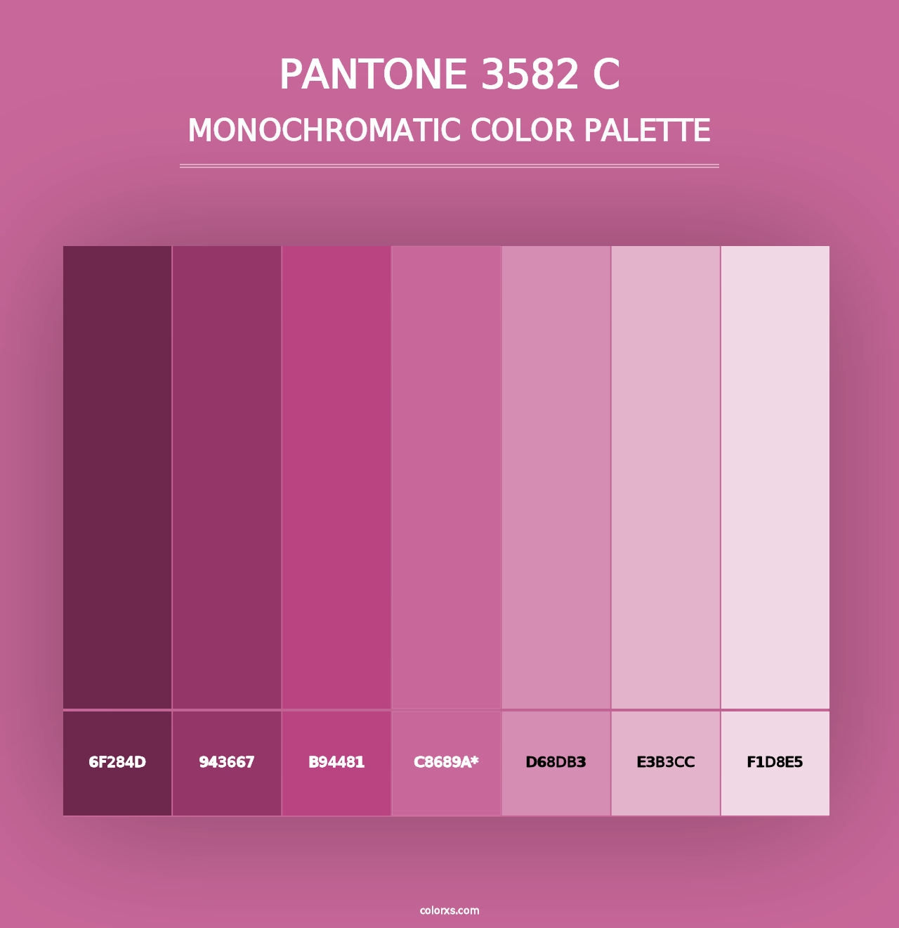 PANTONE 3582 C - Monochromatic Color Palette