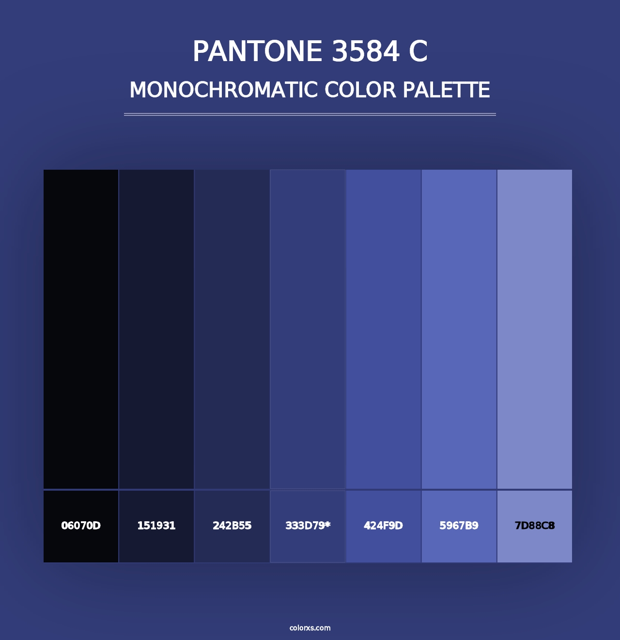 PANTONE 3584 C - Monochromatic Color Palette